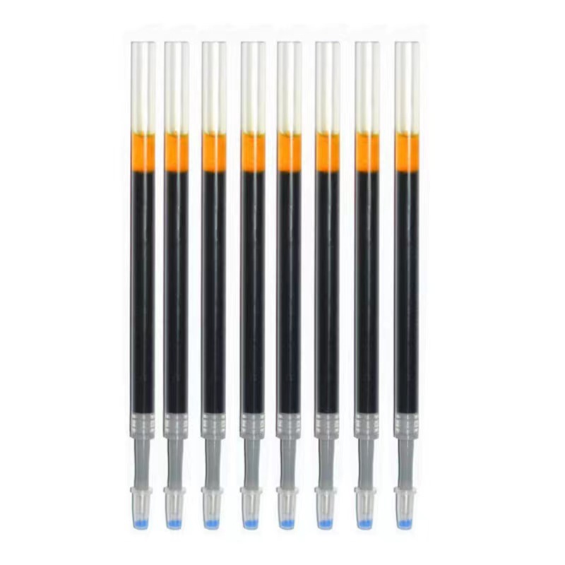 Capacious red blue rollerball pen, black bullet