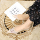 The 129-1 New Versatile Shallow Hollow Lace Sexy Flat Shoes Pointed Mesh Sandals