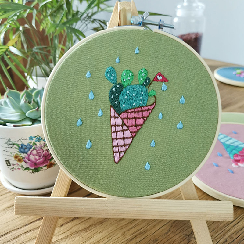 Fábrica al por mayor bordado DIY hecho a mano material paquete matar tiempo principiante creativo tela pequeña pintura