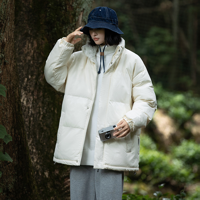 2024 zweiteilige Baumwolle Herren Winter trendige Marke Brotjacke mit Kapuze dicker Mantel warm und locker_voghion.com