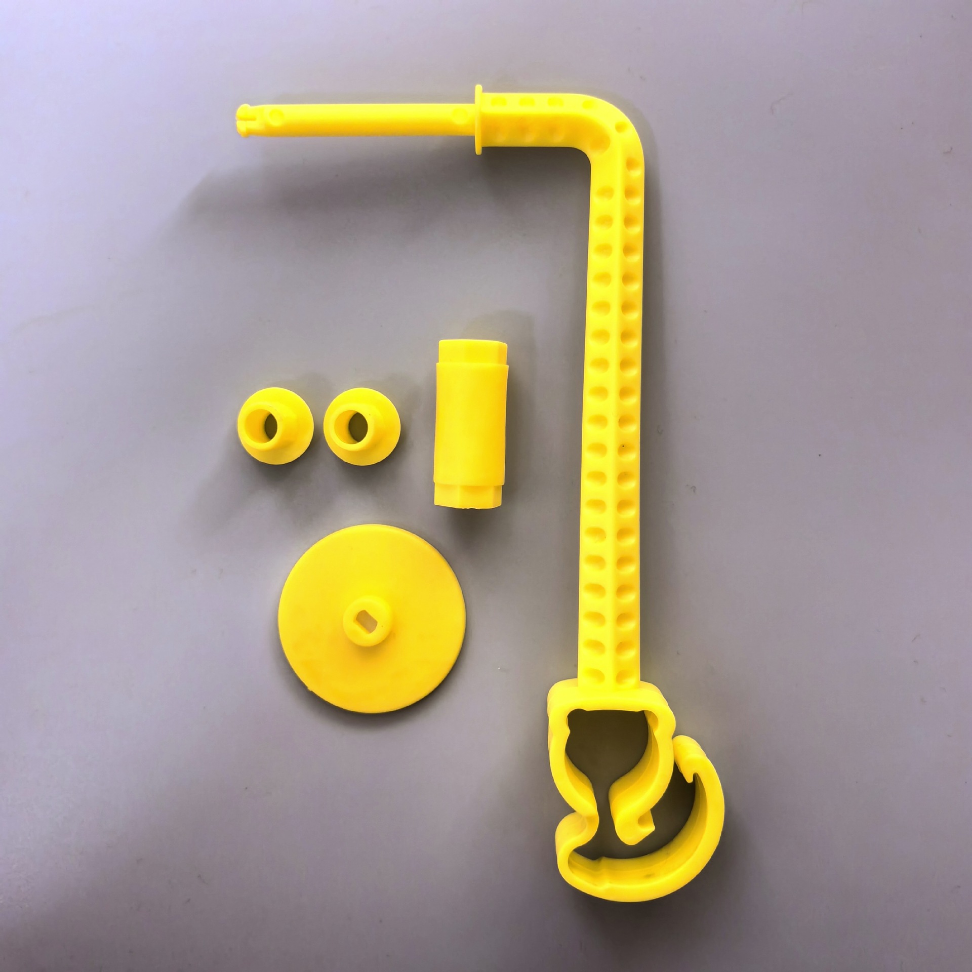 Long rod with accessories