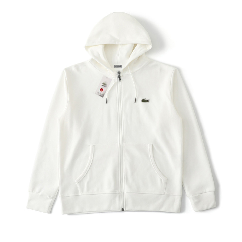 Heavy Weight 60 Cotton Embroidered Crocodile Sweatshirt Hooded Jacket Zipper Cardigan for Men and Women Autumn and Winter Pure Color Loose Long Sleeves