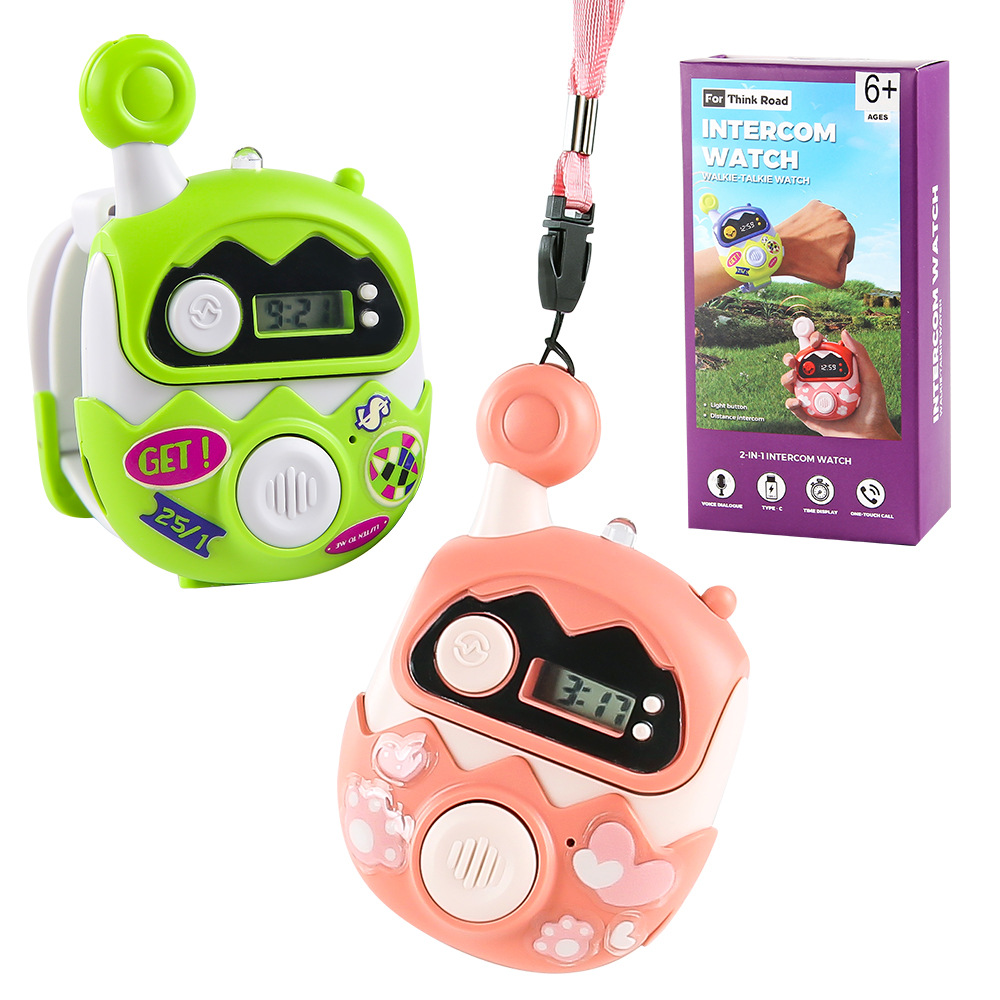 Reloj infantil de 100 metros de distancia intercomunicador LED intercomunicador inalámbrico USB relojes de carga juguetes Amazon