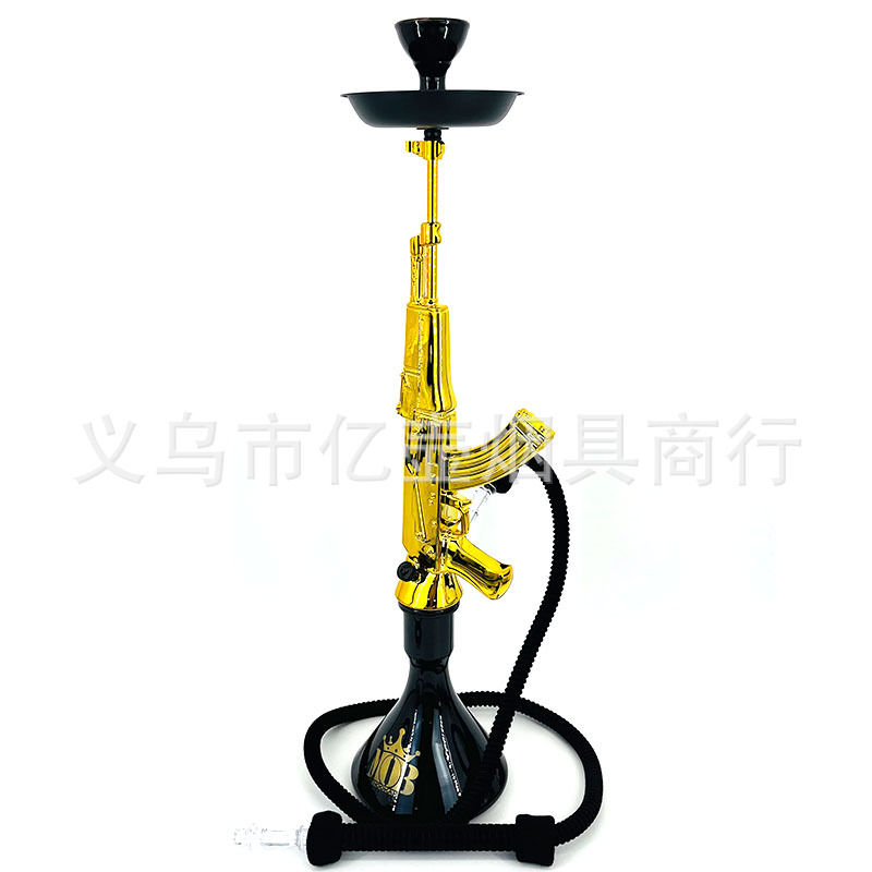 跨境厂家电商阿拉伯水烟壶AK手枪单管Hookah shisha水烟壶配件水