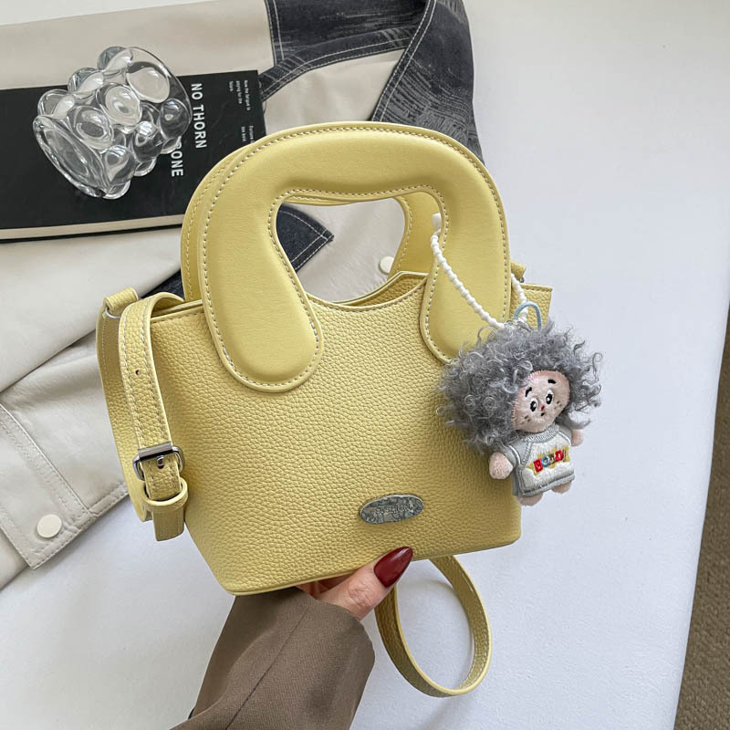 Transfronterizos Europa y América diaria sensación litchi mini bolso de mano nicho padres e hijos bolso de cubo de dopamina lindos mochila image 8