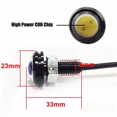 Tcyato Popular Modified Light Motorcycle Led Strobe 18mm 23mm Car Truck/Mountain Bike 12V Eagle Eye (Gündüz işıqları) - white-tax-included-price-23mm-eagle-eye-lamp-always-on-single-pack