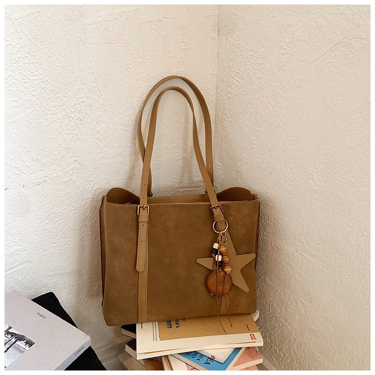 Túi tote nữ cỡ lớn dáng shopping, quai đôi đeo vai, có ngăn khóa kéo, phong cách tối giản — Màu cà phê Không có mặt dây chuyền, Màu nâu không có mặt dây chuyền, Màu xanh lá cây không có mặt dây chuyền, Đen không có mặt dây chuyền chi tiết 16