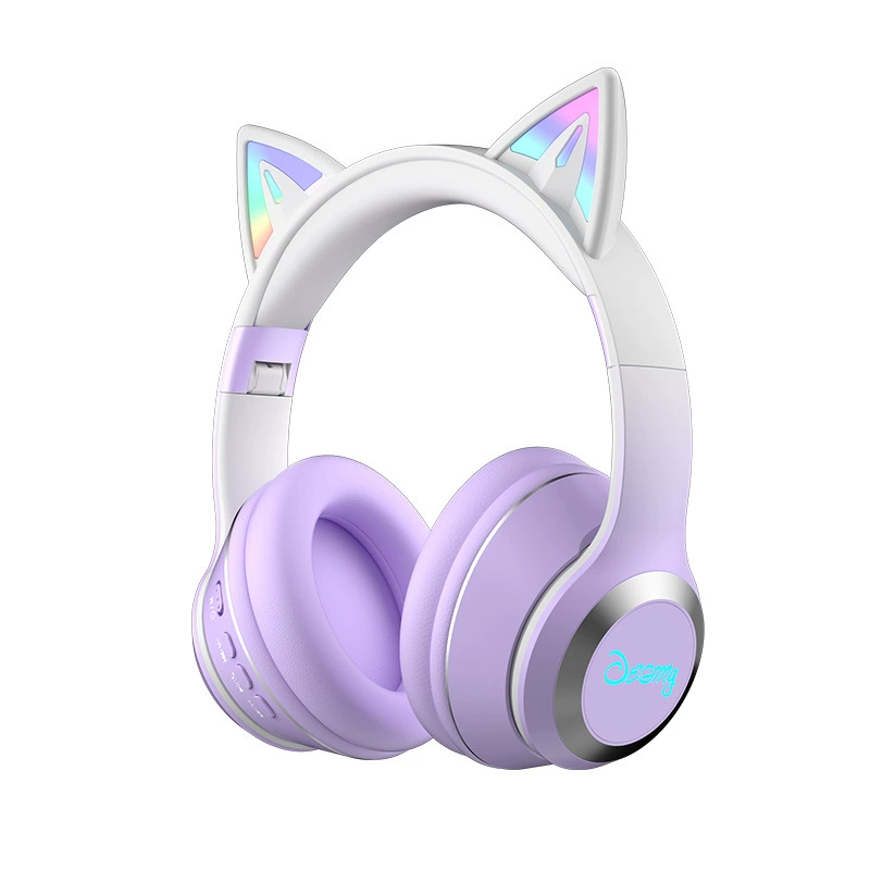 High quality cute headphones, bluetooth, gradient