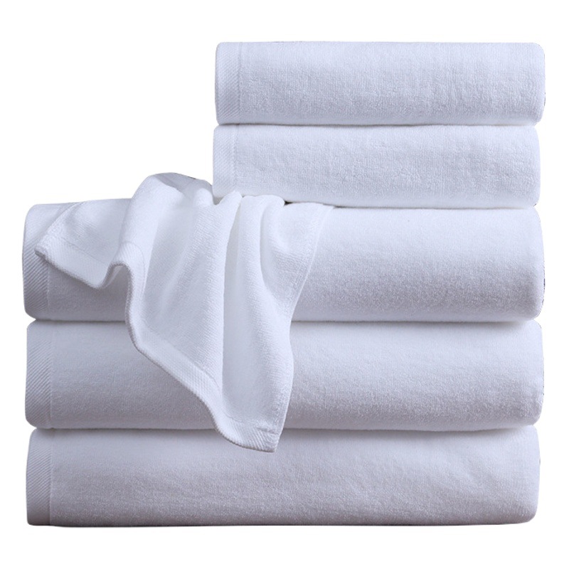 Cotton hotel towel bath towel can be embroidered logo white five-star hotel hostel face towel square towel wholesale