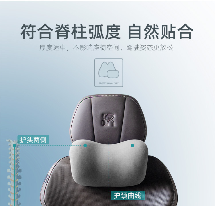 Car Headrest Neck Pillow Memory Foam Car Cushion Car Neck Support Pillow In-Car Cushion Pillow for Driver and Passenger Cervical Spine