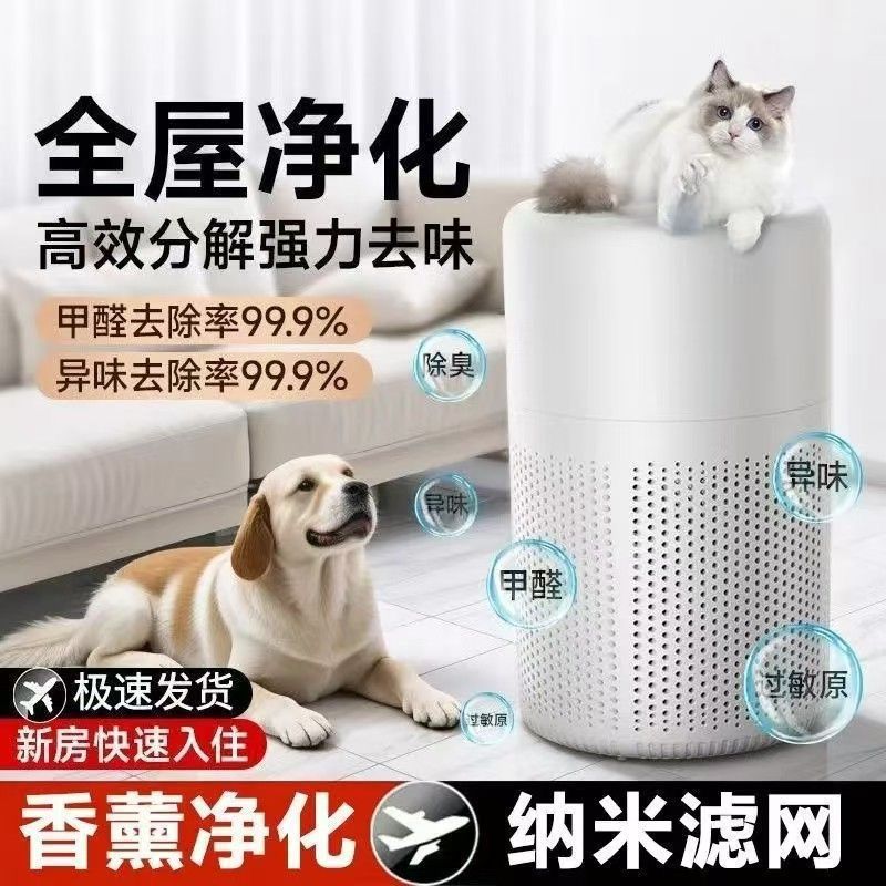 桌面空气净化器家用全屋净化除甲醛宠物去除异味吸毛发除臭净化器
