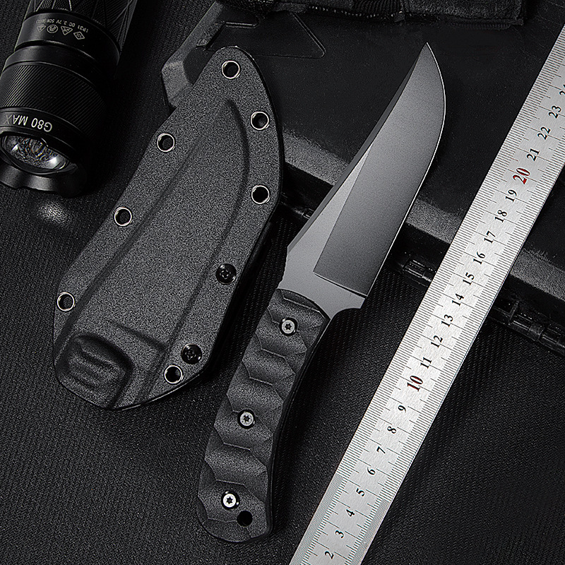 5MM厚多功能型龙骨一体高硬度户外直刀把肉刀户外刀热卖款多用途