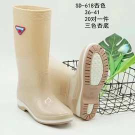 时达厂女雨鞋高筒加防滑底水鞋工作劳保厨房耐磨女士雨鞋直销批发