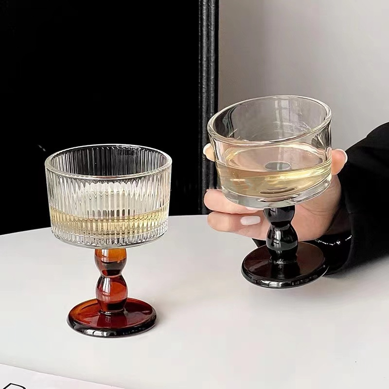 틈새 분위기 감각 골동품 와인 잔 키 큰 유리 샴페인 유리 하이 센스 인 스타일 와인 와인 잔