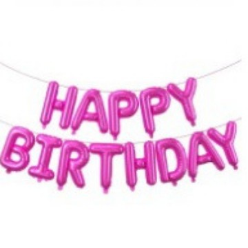 16 pulgadas película de aluminio inglés letras de cumpleaños globo HB feliz cumpleaños set de globo decoración de fiesta de cumpleaños