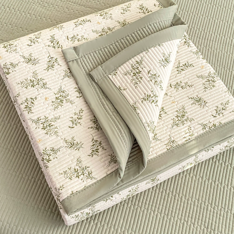 Комплект покрывала 3 предмета (Nantong Home Textile), вязанный двухслойный печатный хлопок, несколько размеров