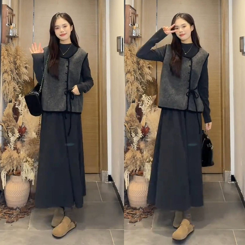 В начале весны 2025 года наденьте под пальто трикотажное платье, новую новогоднюю рубашку — комплект.