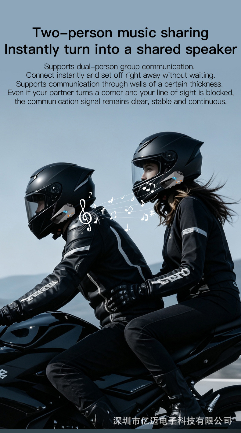 In-Stock Foldable Antenna Helmet Headset K22 for Motorcycle Riding, 1500m Intercoms, Cross-Brand Compatibility, Third Generation