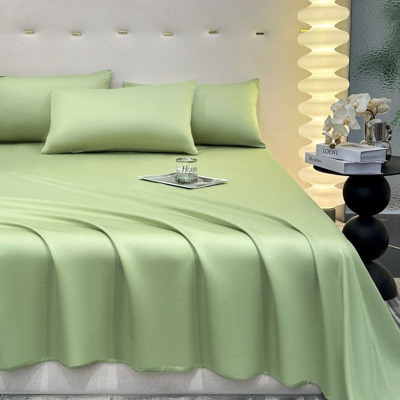 Nuevas sábanas de seda de una sola pieza de verano fresco edredón funda de almohada individual cama individual seda de hielo juego de seda de tres piezas 2025 nuevo