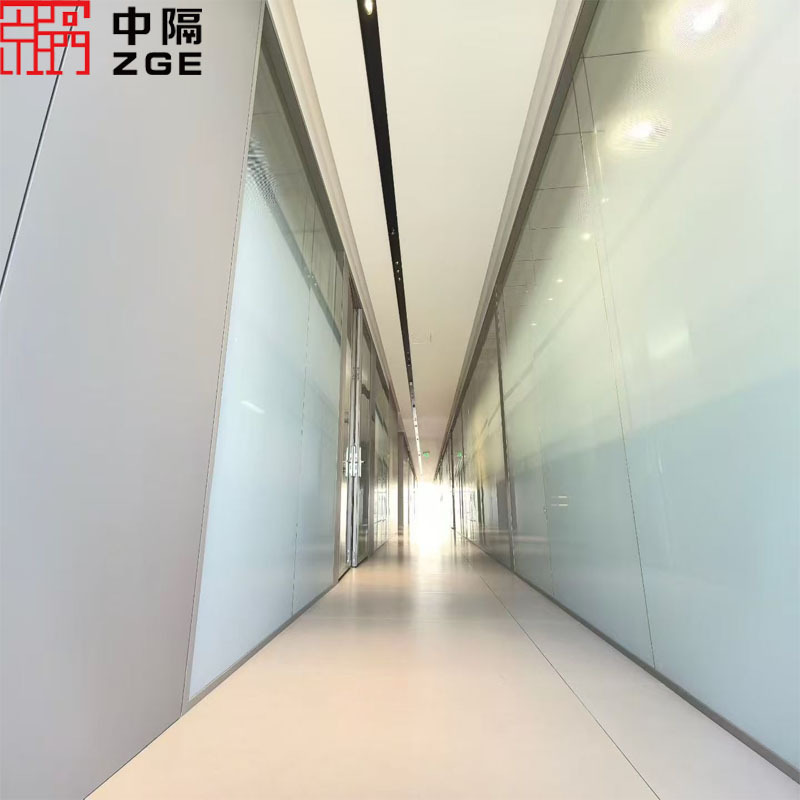 Double-Glazed Louvered Glass High Partition Aluminum Alloy Office Glass Partition Office Finished Partition Wall Manufacturer