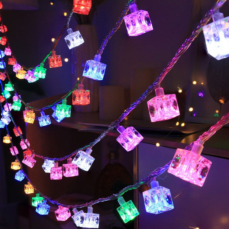 LED string lights Christmas outdoor camping tent wedding decoration blink lights star lights square lights colored lights wholesale