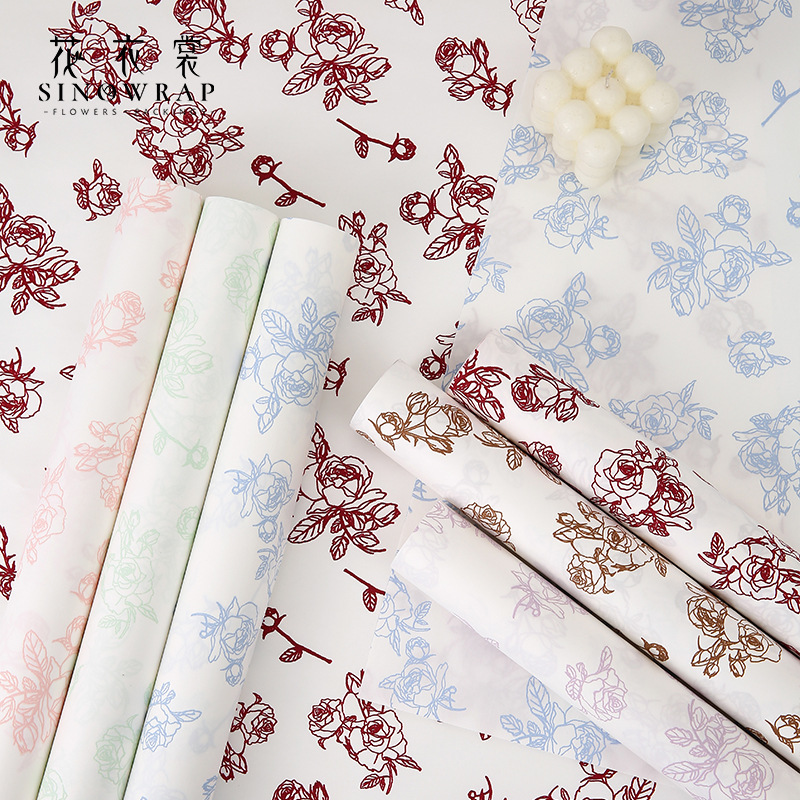花衣裳情人节玫瑰花系列鲜花包装纸高级立体感包花纸爱丽丝包花纸