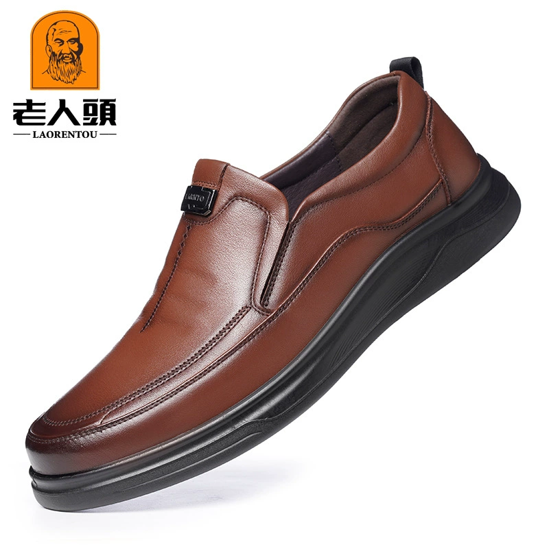 Старик голова новая осень бизнес повседневная обувь мягкая подошва мужская кожаная обувь кожаная обувь среднего возраста 209057