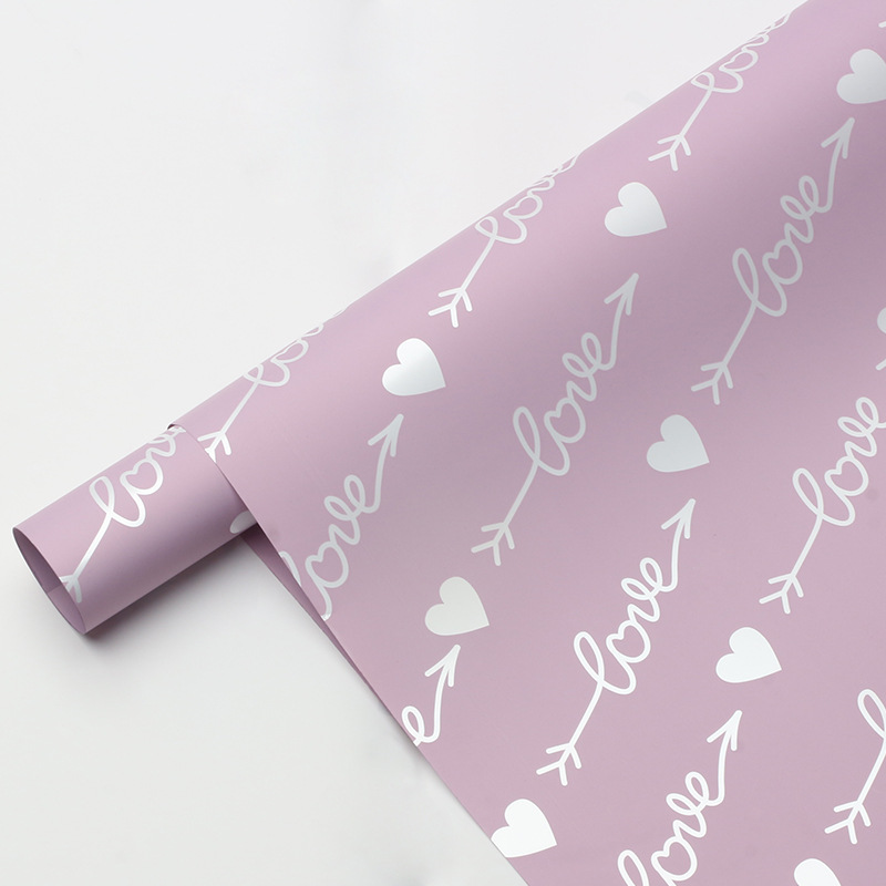 Huaxi Heart lanza ramo de flores de comercio exterior transfronterizo papel de embalaje de flores regalo de amor florista papel de embalaje de flores