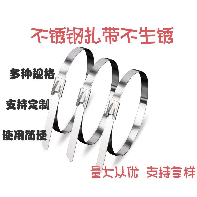 生产自锁式不锈钢可调式扎带 稳固结实好用 电力不锈钢捆扎扎带
