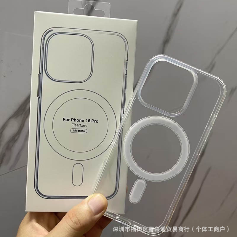 Magsafe Magnetic Phone Case Is Suitable for Apple 16/17 Transparent Acrylic 13Pro All-Inclusive Iphone15/14 Magsafe Magnetic Phone Case Is Suitable for Apple 16/17 Transparent Acrylic 13Pro All-Inclusive Iphone15/14