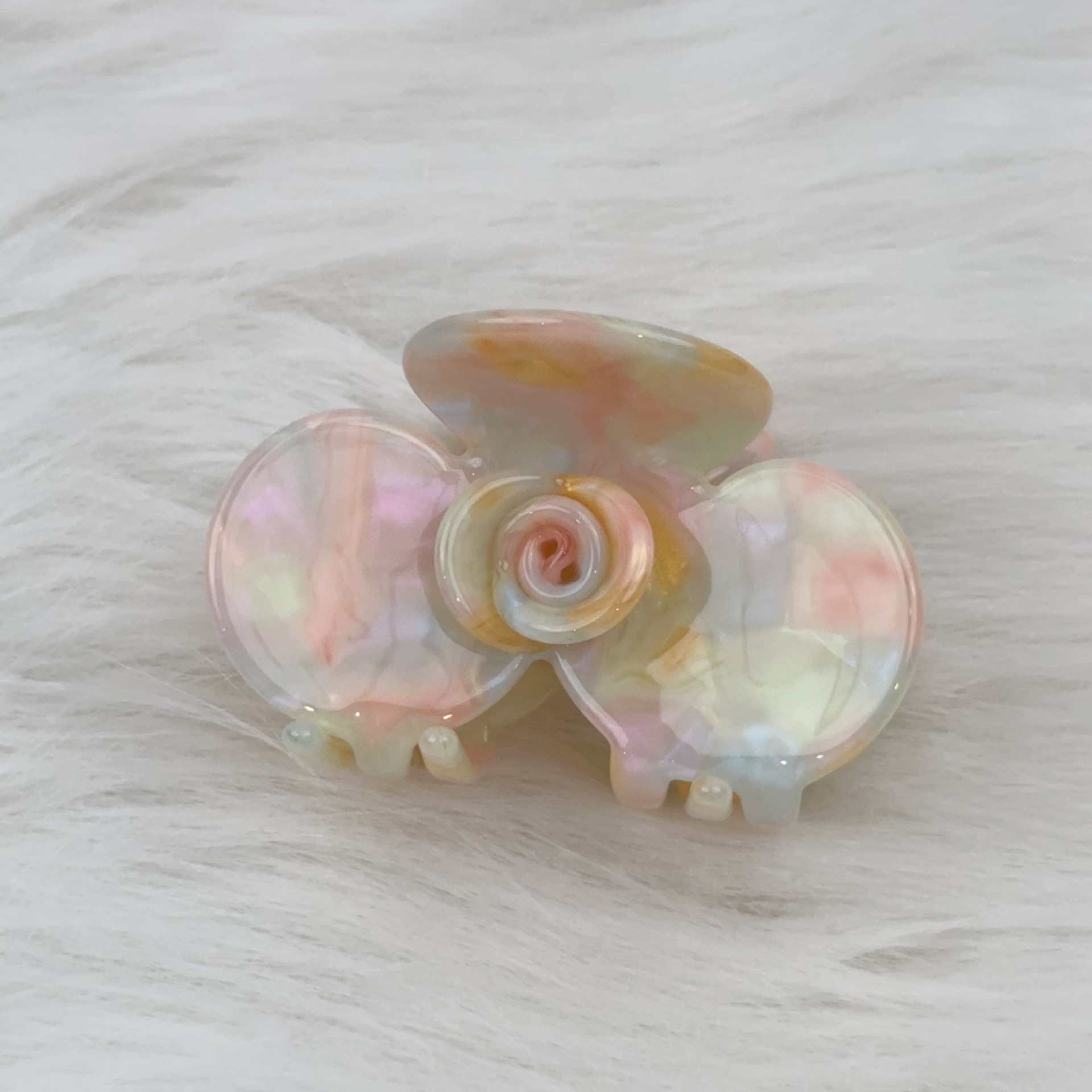 Fermaglio a fiore di rosa pinza per capelli stile francese_voghion.com