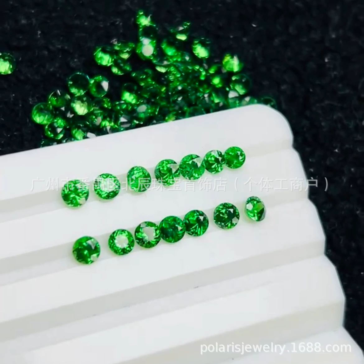 Natural safre круглый 0,7-5 мм невооруженным глазом чистый до слегка дефектных Зеленый Гранат/Гранат голый камень кольцо