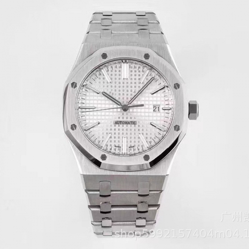 ZF Factory AP Royal Oak 15500 reloj mecánico automático impermeable luminoso cinturón de acero reloj para hombre se puede enviar