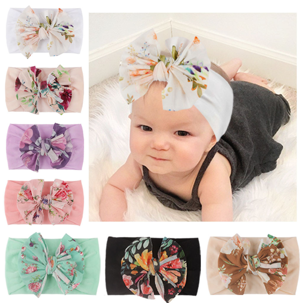 Fashion Flower Bow Knot Nylon Floral Hair Band display picture 1