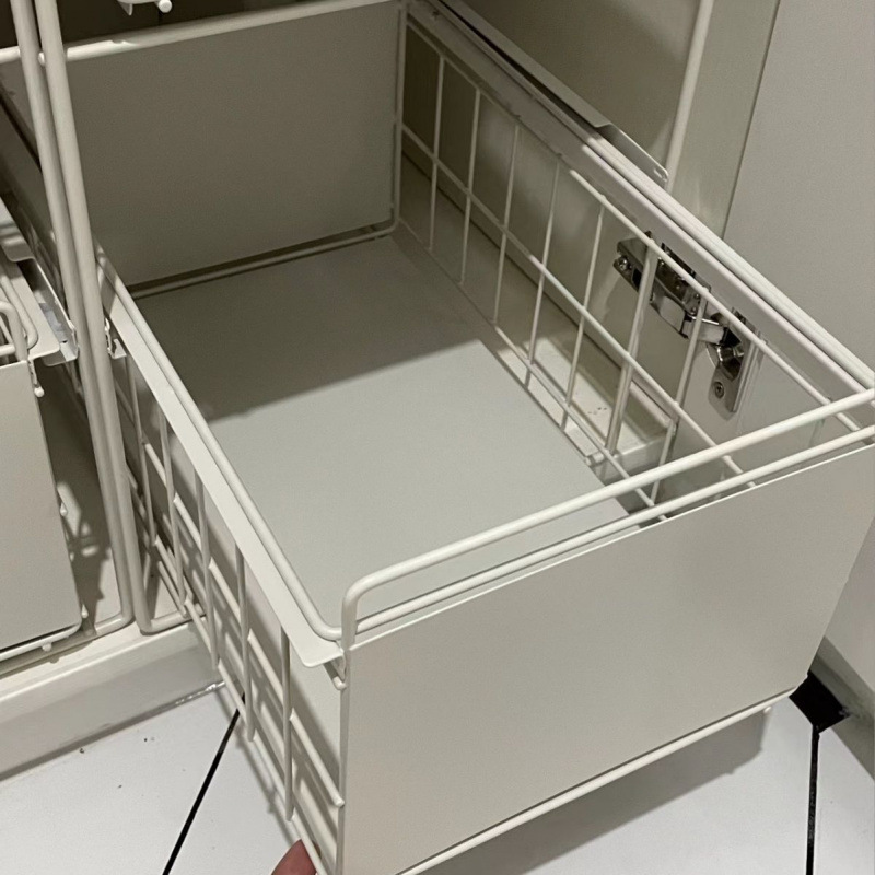 Pull-Out Storage Rack Multi-Layer Wholesale Floor-Standing Storage Rack Storage Basket Cabinet Telescopic Kitchen Sink Storage Rack