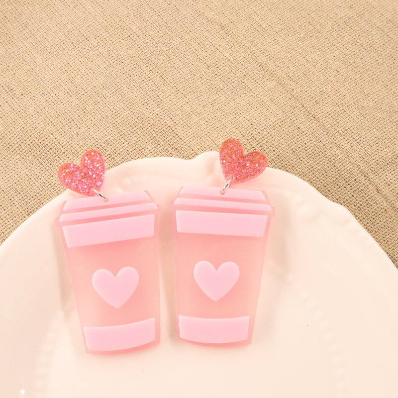 Acrylic Material Fashion Cartoon Character Arylic Earrings Ear Studs