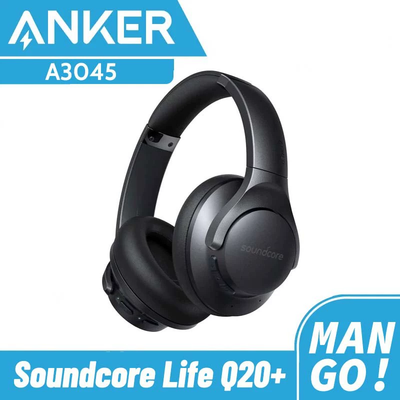 Soundcore Sound широкий Q20+ наушники с Bluetooth, активное шумоподавление, игровая гарнитура e-sports