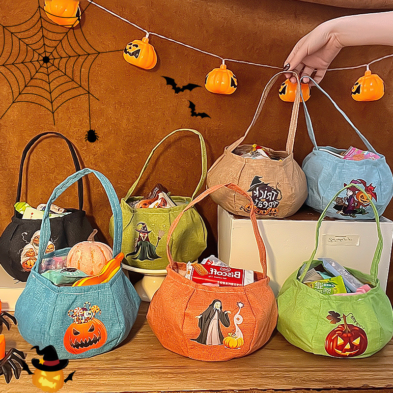 Decoraciones de Halloween accesorios bolsas de dulces bolsas de calabaza bolsas de regalo para niños bolsas de mano bolsas de regalo