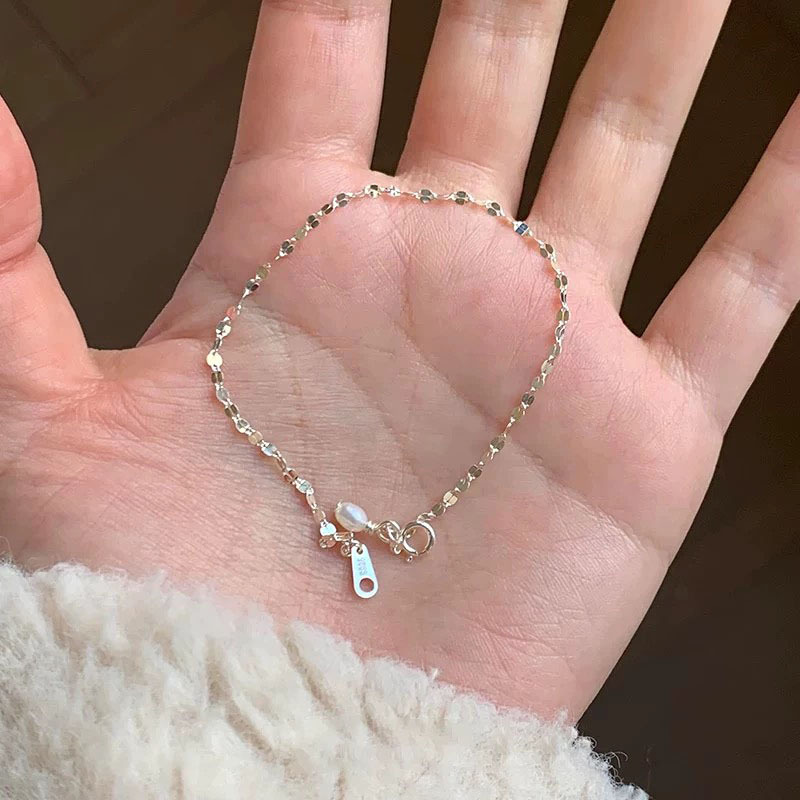 Bracelets Classification 1 Piece 925 Sterling Silver Geometric 925 Sterling Silver Coffee Bean Chain Bracelets