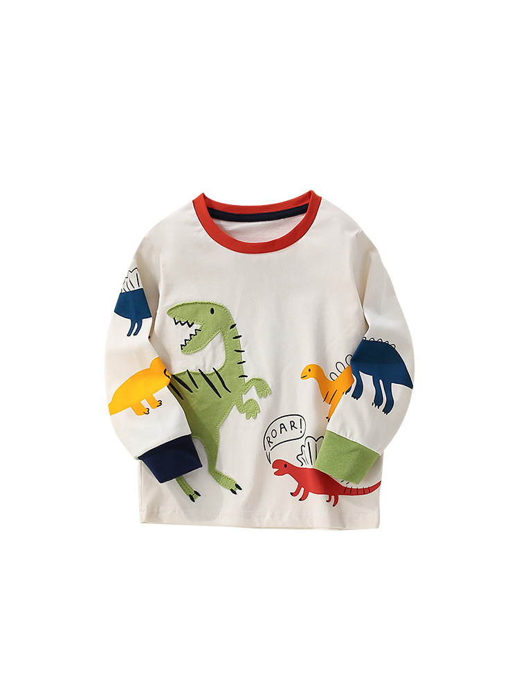 Malwee transfronterizo camiseta de niño otoño y invierno nuevo estilo europeo y americano para niños de cuello redondo impresión camiseta legging casual ropa infantil