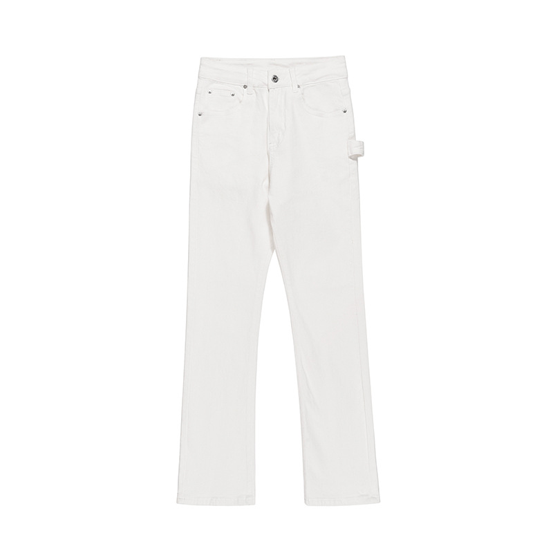Pantalones cleanfit American High Street Vibe Black Jeans Pantalones rectos de microcuerno de verano de moda para hombres image 8
