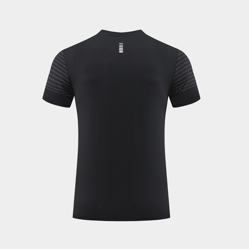 Nueva Camiseta de manga corta de secado rápido para hombre de seda de hielo de verano para correr entrenamiento de fitness ropa de pelota casual ropa deportiva de secado rápido para hombre