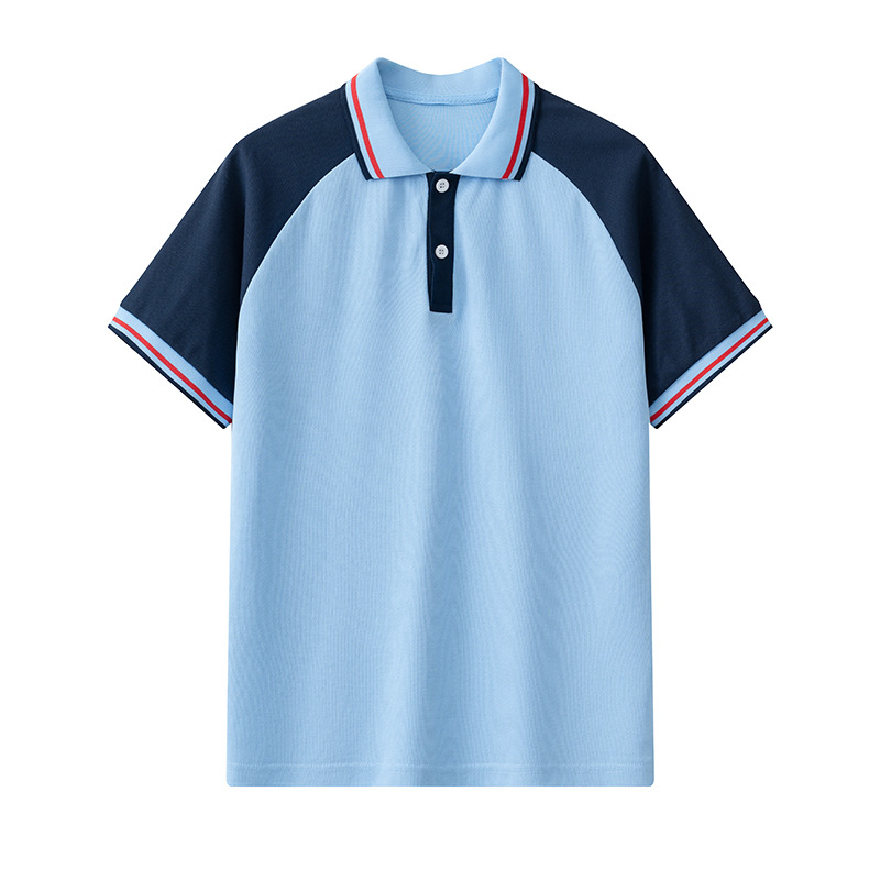 318 blue short-sleeved top