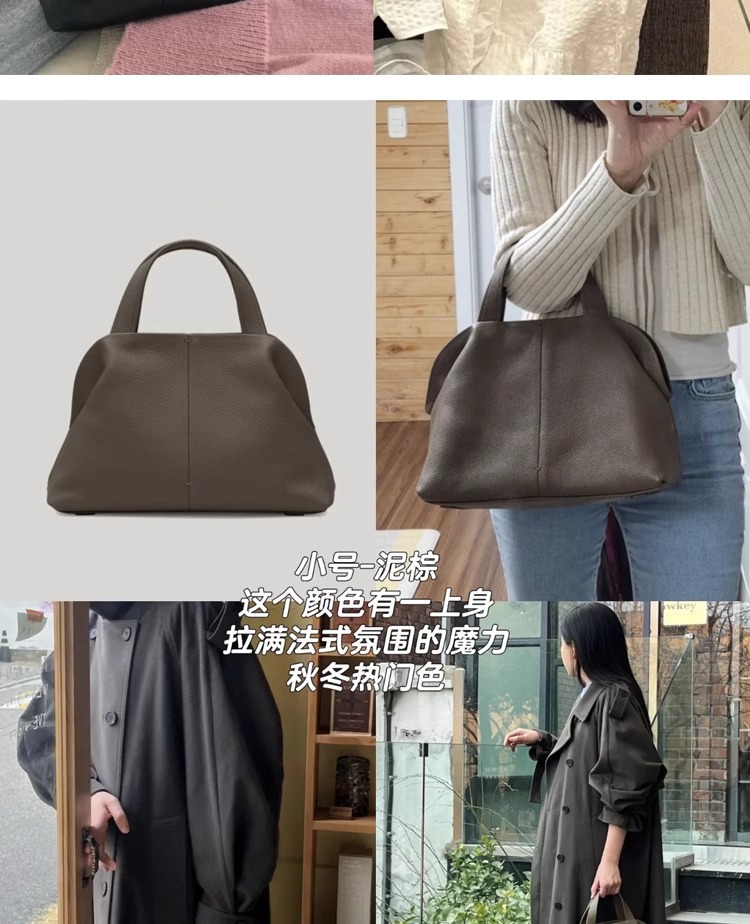 Top-grain cowhide large-capacity genuine leather handbag for women, 2025 new autumn and winter, a unique and high-end Boston pillow bag undefined