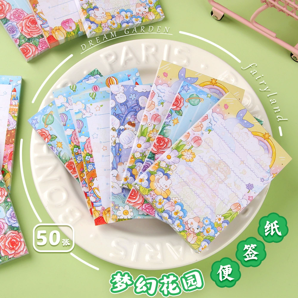 Творческая фэнтезийная садовая заметка Rins мультипликационная студенческая заметка без липких блокнот канцелярские товары оптом