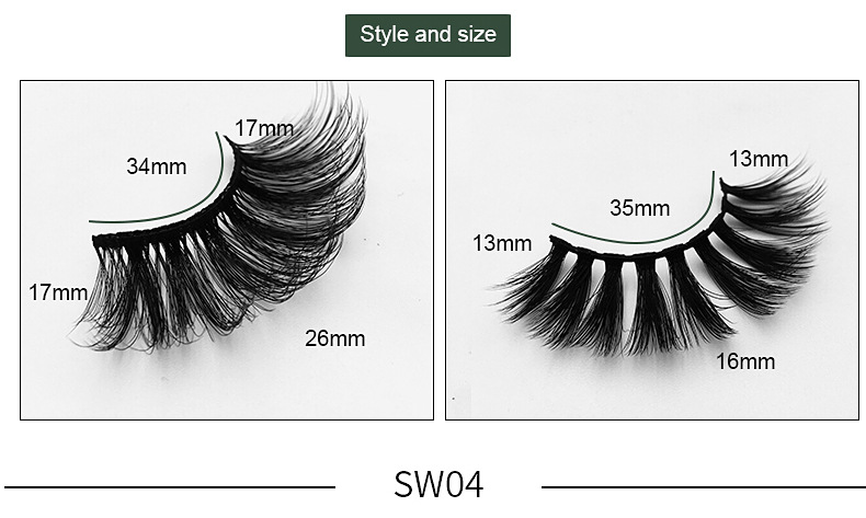 20 Pairs Of Imitation Mink Hair Nude Makeup Thick False Eyelashes display picture 3