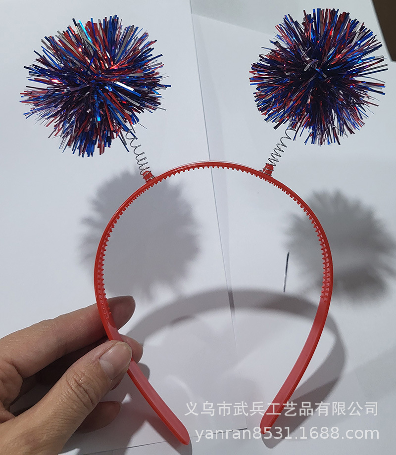 플라스틱 머리띠 컬러 볼 15개