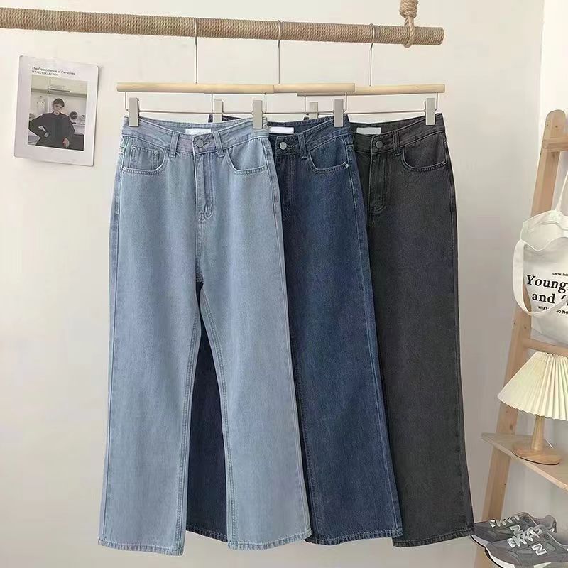 2023 New Women's Denim Factory Stock Wholesale Women's Jeans Miscellaneous Straight-Leg Pants Lasts Low Price Big Sale