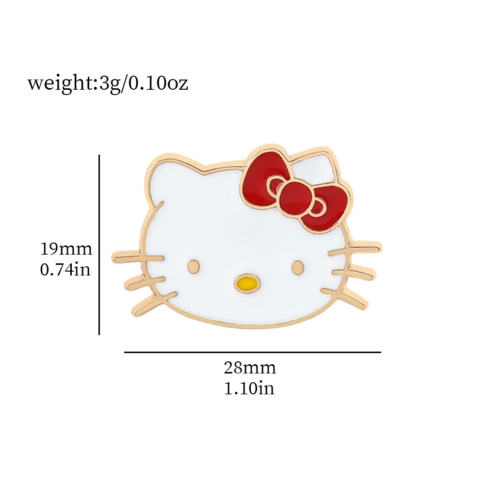 Venta caliente cien Sanrio serie de metal broche de dibujos animados coolomi Yugui perro KT gato todo-fósforo de moda insignia