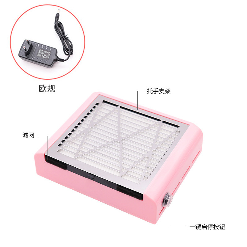 Aspirador de manicura fábrica al por mayor de alta potencia filtro japonés pulido máquina de polvo de uñas manicura aspiradora de escritorio